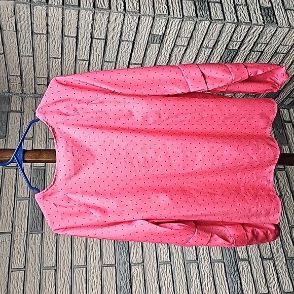 Worthington Ladies Blouse Sz XL Coral Polka dot - Picture 5 of 7